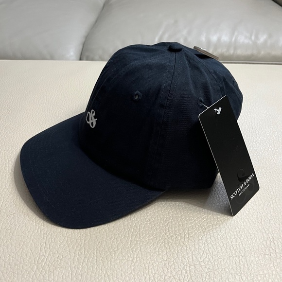 NWT - Scotch & Soda Adult Embroidered Logo Tuck Strap Baseball Cap - Picture 2 of 6